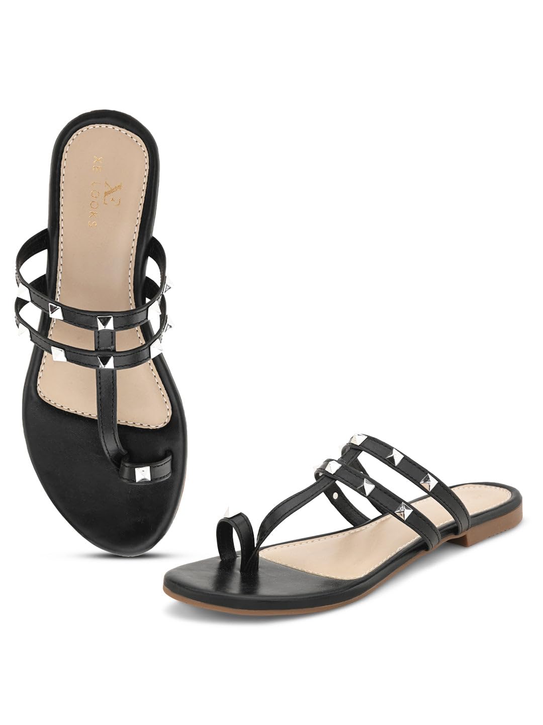 XE Looks Womens Studded Triple Black Strap Thong Sandals UK-3 (B0D8YLMH5K) Amazon Price History, Amazon Price Tracker