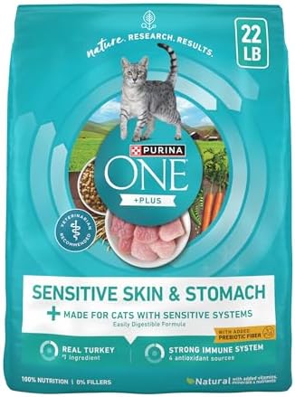 Purina ONE Sensitive Skin and Stomach Dry Cat Food 22 lb Bag | Re...