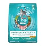 Purina ONE Sensitive Stomach, Sensitive Skin, Natural Dry Cat Food, +Plus Sensitive Skin and Stomach Formula - 22 lb. Bag