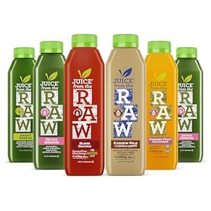 3-Day Cleanse with Cashew Coffee Milk and Probiotics by Juice From the RAW® – 100% Raw Cold-Pressed Juices (18 Total 12 oz. Bottles)