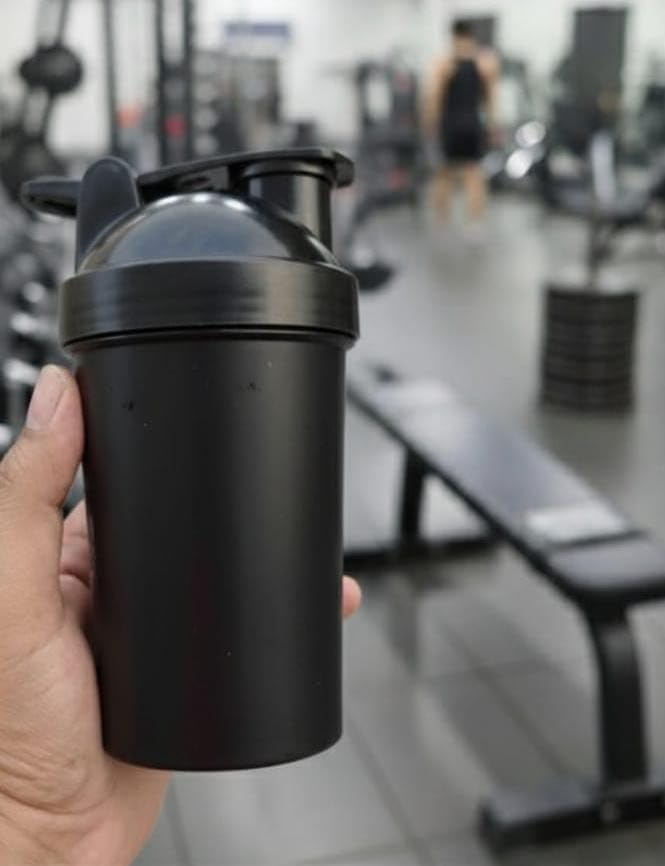 Premium Black Protein Shaker Bottle, 500ml Leakproof Gym Shaker with Flip-Top Lid, BPA-Free Fitness Blender for Protein Shakes-image-45