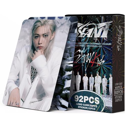 Cartes photo Stray Kids géantes de type Lomo haute définition avec stickers