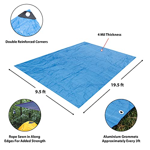 Performance-Tool-W6009-10-x-20-ft-Tarp-Cover-Blue-Waterproof-Great-for-Tarpaulin-Canopy-Tent-Boat-RV-Or-Pool-Cover-Performance-Tool-Standard-Poly-Tarp