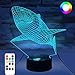 3D Night Lights for Kids, WOHOME iLLusion Lamp with Remote Control and Timer&Smart Touch 7 Colors Changing Table Desk Bedroom Deco Optical Illusion Lamps As a Gift Ideas for Boys or Girls
