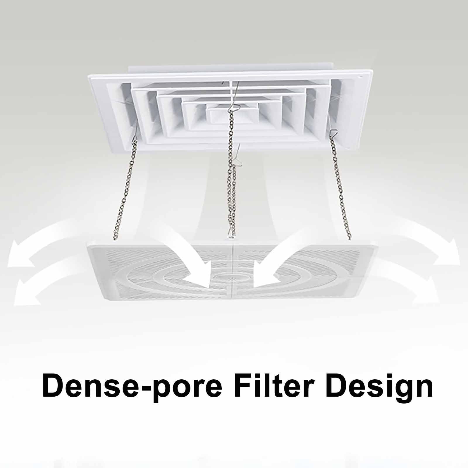 Deflettore per condizionatore d'aria, deflettore anti-diretto, deviatore d'aria a soffitto per uso domestico, hotel e biblioteca, lunghezza 60 cm