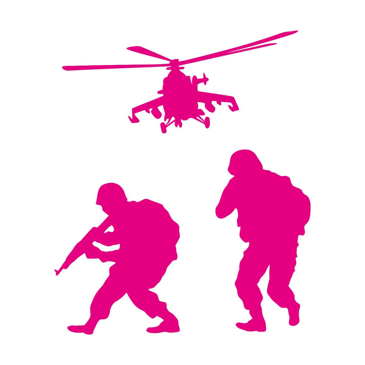 Wall Stickers Soldiers Helicopters Army Air Force Military War Aviation 54x64.8cm Removable Without Leaving Glue Large Rosered
