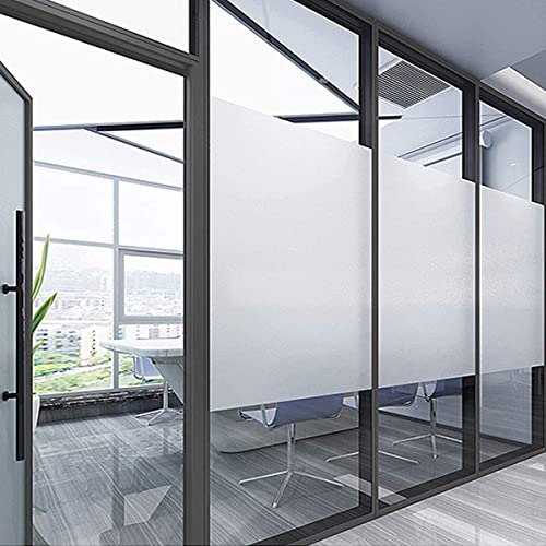 Image of HOME13 Frosted Window Film,100% Privacy Window Film Decorative Static Cling,Non-Adhesive Frosted Glass Window Film for Home,Living Room (Vinyl, 20 inch by 340 inch Inches)