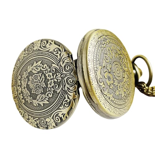 Image of VIGOROSO Women's Quartz Vintage Pocket Watch for Men Pocketwatch Women Unisex Accessory Analog Display Pendant Steampunk Costume Cosplay Prop Christmas Birthday Gift for Her Him Ideal Gifts