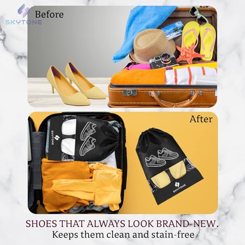 Image of SKYTONE Shoe Bag for Travel, Storage Travel Organizer for Women & Men Travel Accessories Shoe Organizer Shoe Bags Pouches Travel Shoe Cover for Travelling Travel Essentials