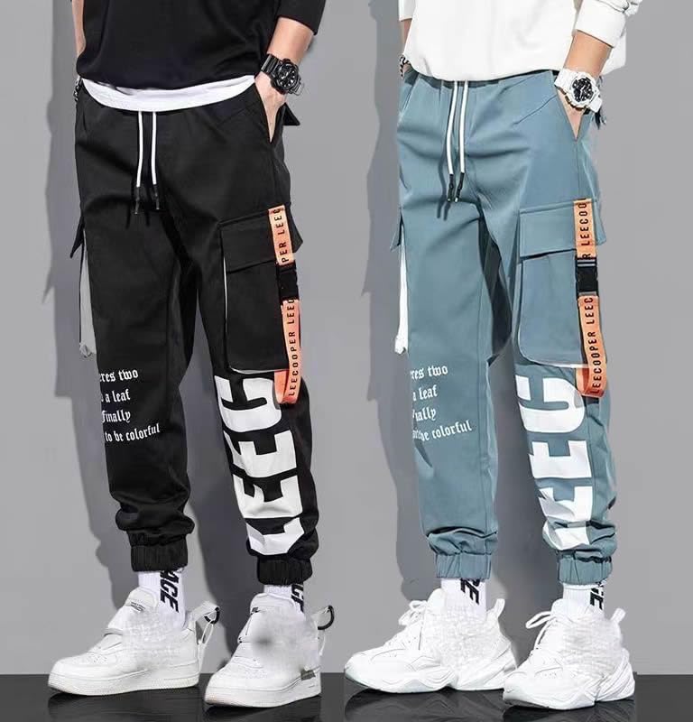 Pantalon de jogging avec rubans et poches multiples style printemps