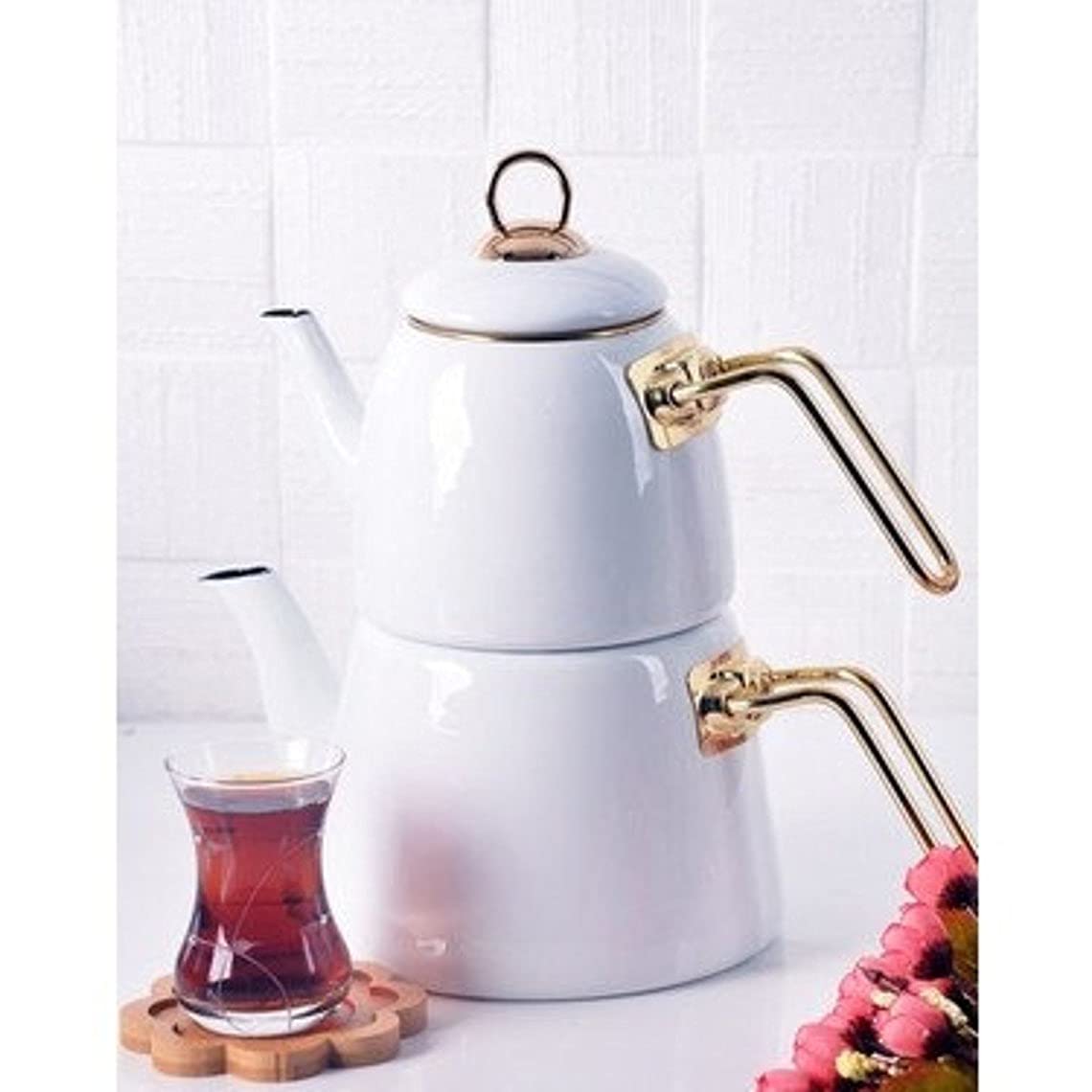 Buy Enamel Teapot Set / Turkish Tea Pot Set, Turkish Samovar Tea Maker