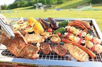 焼き物が網に付かない、サビない。BBQコンロ ◇バーベキューコンロ BBQ コンロ 網焼き グリル 炭焼き