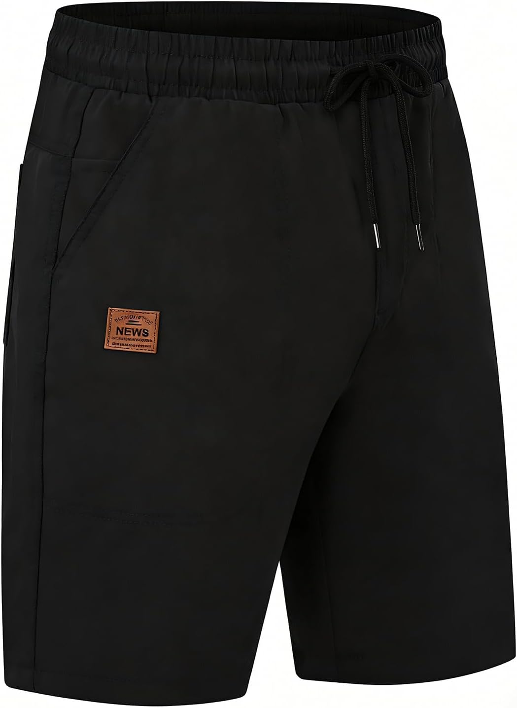 STICKON Men's Shorts Casual Elastic Waist Drawstring Summer Beach Short with 5 Pockets