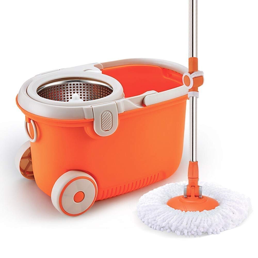 Spin Mop Bucket en acier inoxydable deluxe pour un nettoyage éclatant