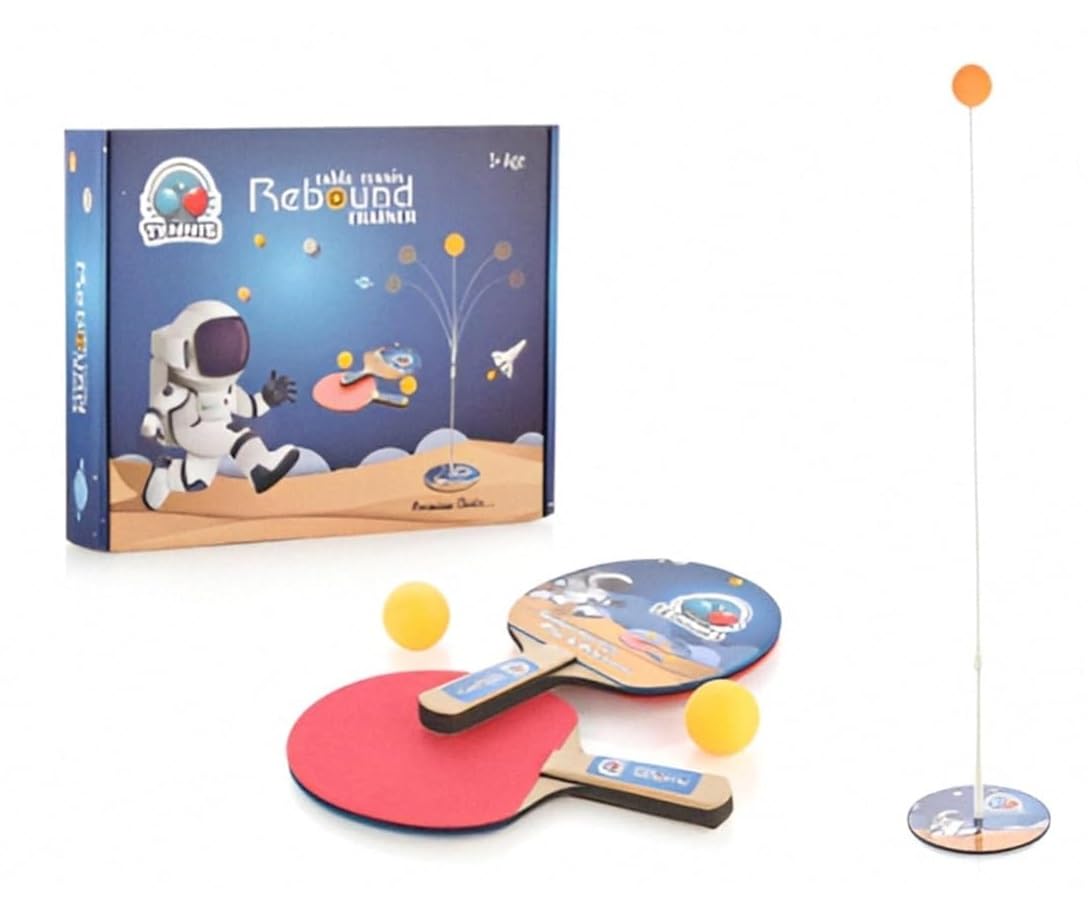 Table Tennis Trainer Toys for Kids Boys & Girls, Rebound Rackets and Balls Base Training Practice Set, Outdoor Indoor Games for Adults Athletes (Multi)-image-40