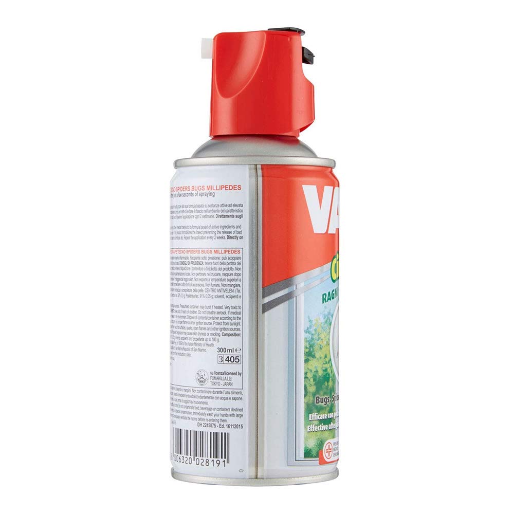 Vape Multipack da 5 Insetticidi Spray per Cimici Ragni Ragnatele e Millepiedi Spray da 300 Milliliters Ciascuno