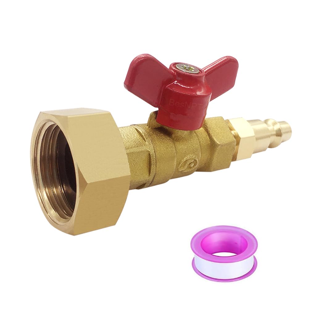 Adaptateur de robinet pour hivernage de camping-car en laiton robuste avec raccord 1,9 cm