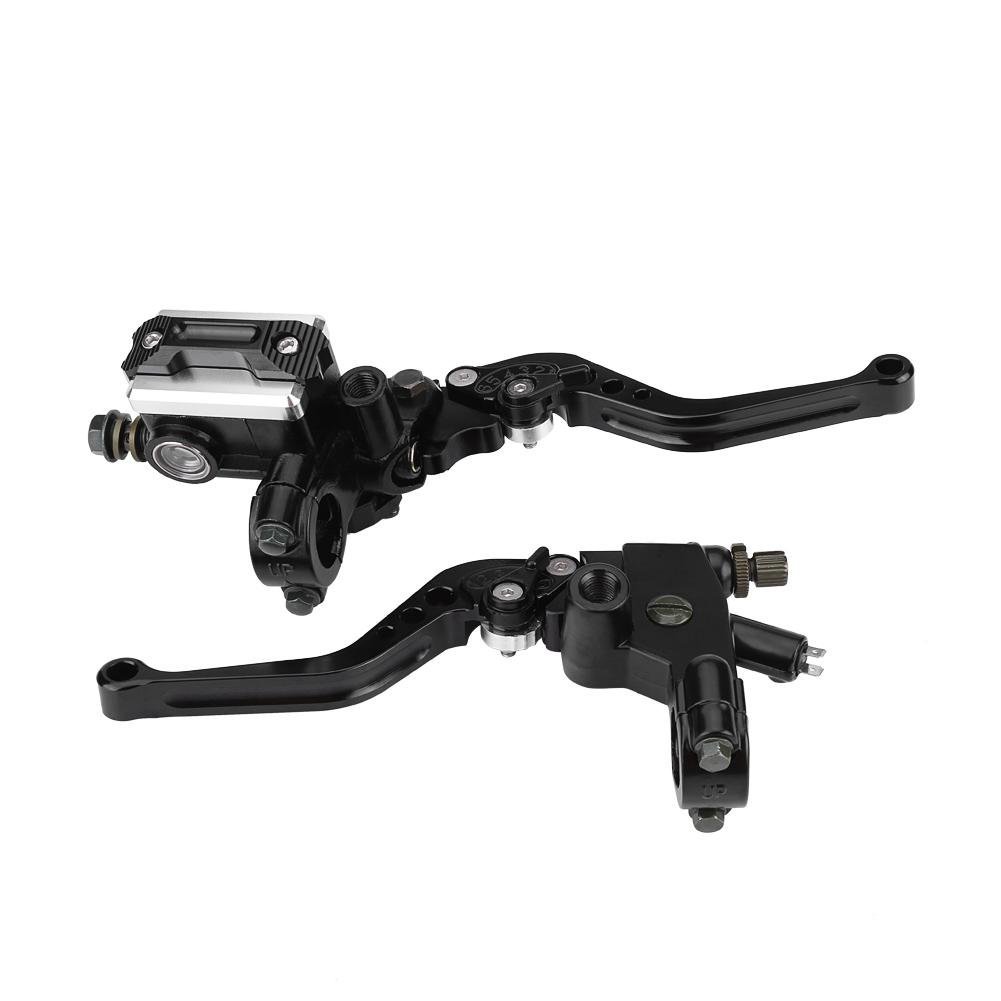 7/8 "22 mm Universal Motocicleta Embrague de freno Cilindro maestro Palancas de depósito Conjunto de depósito de fluido （1 par）