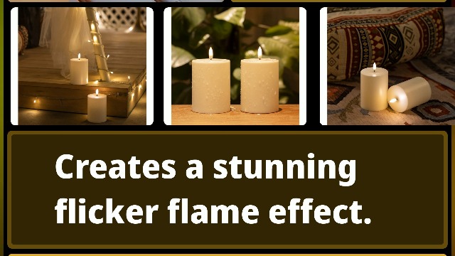 Image of ANGELLOONG Flameless Pillar Candles with Timer, 2 Pack 3 x 6 Inch Waterproof Battery Operated Flickering LED Candle for Outdoor Wedding Table Decor