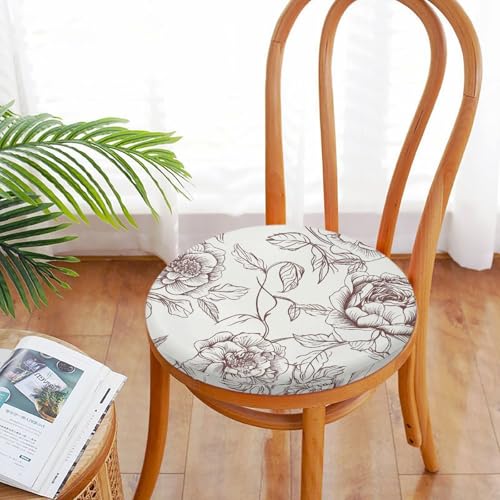 Cojín redondo floral para silla de oficina o sofá que transforma tu espacio de descanso 6