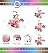 Puzzled Pig Plush Keychain Stuffed Animal Toy - Soft Farm Life Animal Pink Pig Charm Keyring, Cute Decorative Plush Toy Accessory Fun Buddy for Kids Bag, Purse - 4 Inches