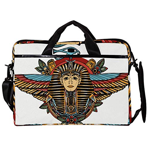 Sacoche ordinateur 14-15.4" bandoulière antichoc motif tatouage égyptien