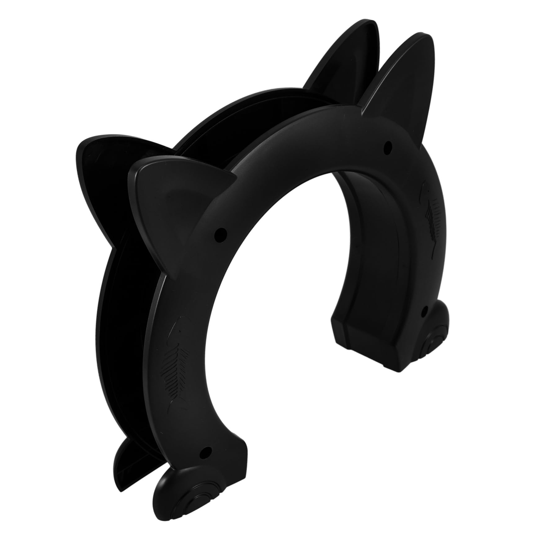 Sosoport Katzenklappe und Innentür aus Kunststoff Einfache Montage mit Katzenförmigem Design Vielseitig Nutzbar für Haustierhäuser Zuhause