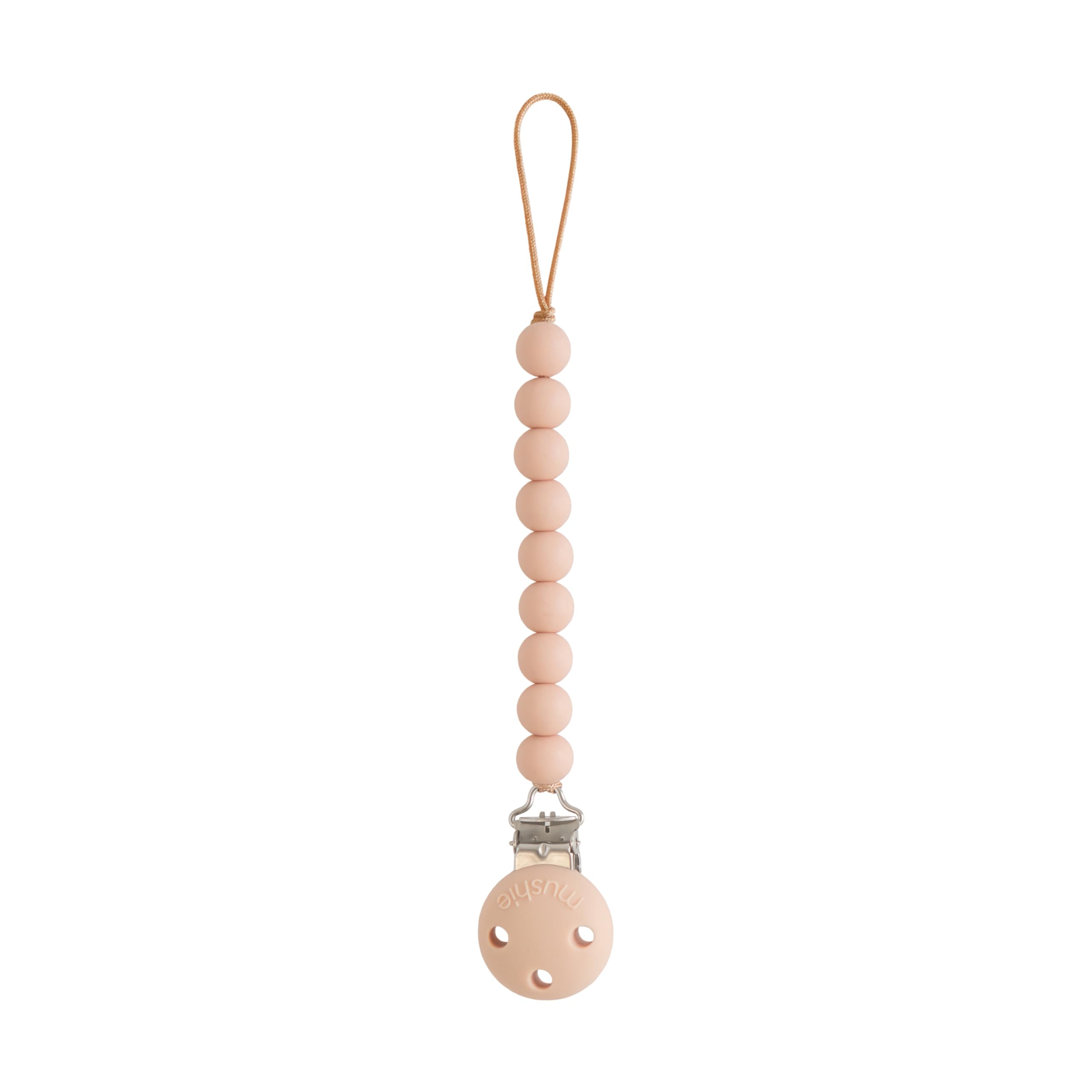 mushie 100% Silicone Baby Pacifier Clip BPA Free | Hera (Blush)