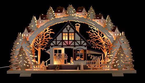 Candle Arch - 'Forest Hut' - 72x41x6,5 cm / 28.3x16.1x2.3 inch