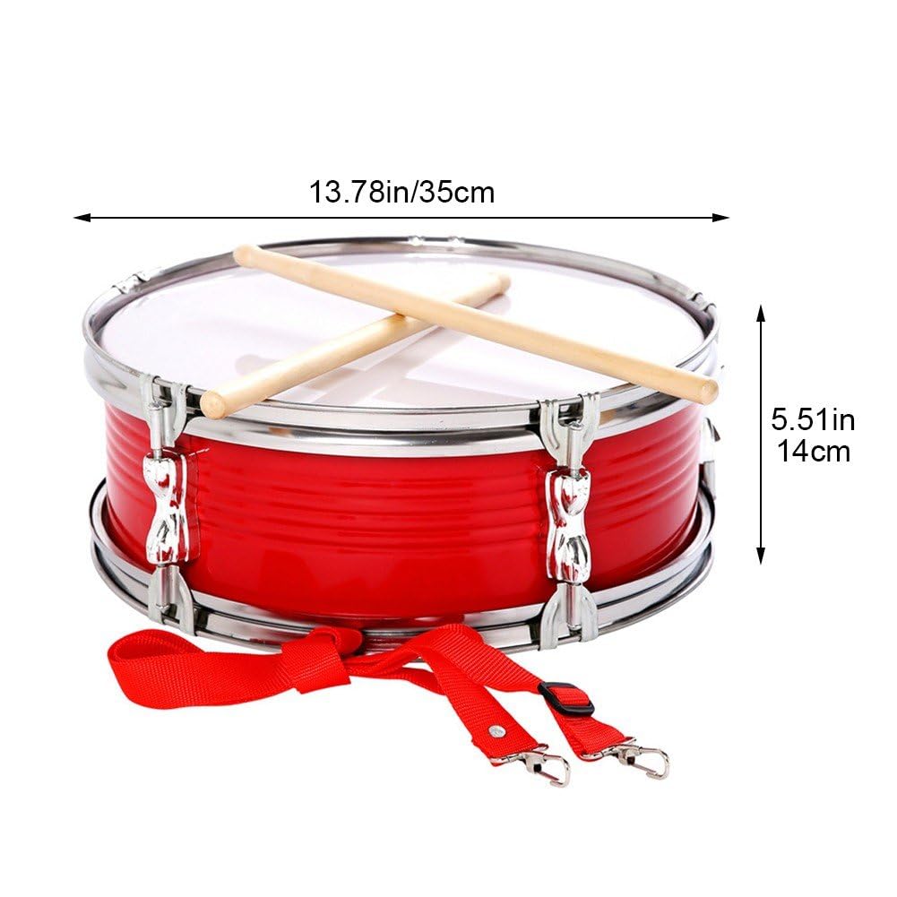 Werbel 33 cm, perkusyjne instrumenty muzyczne do nauki instrumentów muzycznych werbel z pałeczkami perkusyjnymi