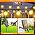 G40 Solar String Lights Outdoor with Remote 60 FT, USB & Solar Dual Charging, Waterproof, 8 Modes 3 Timers, 20+2 LED Shatterproof Bulbs, Dimmable Solar Light for Camping Backyard Bistro Porch Garden