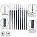 OOKU Detail Paint Brush Set 9 Pc - Professional Tiny Miniature Paint Brushes for Face Painting, Detailing, Model Paint Brushes, Paint by Number | Fine Detail Brushes w/Wooden Handle and Wool Pouch