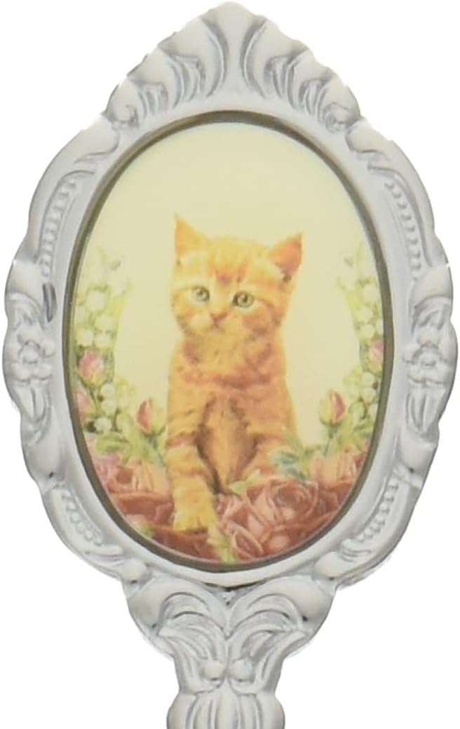 Takakuwa Metal 402953 Girly Cat Teaspoon, Silver