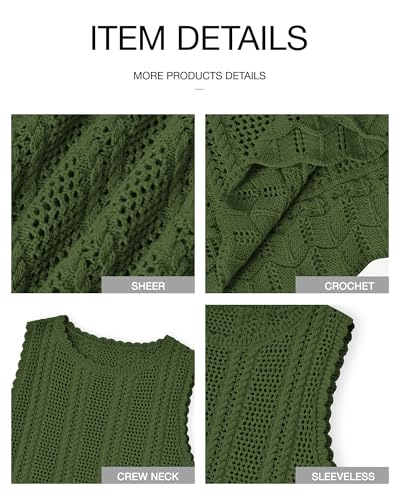 Image of KIRUNDO Beach Vacation Clothes for Women Spring Summer Crochet Sweater Vest Tank Tops Cover Ups Resort Cruise Outfits 2026