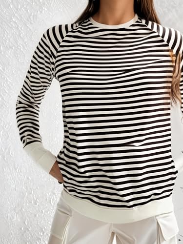 Image of MACK JONNEY Women Striped T-Shirt || T-Shirt for Women || Full Sleeve T Shirt || T-Shirt-MACK640527