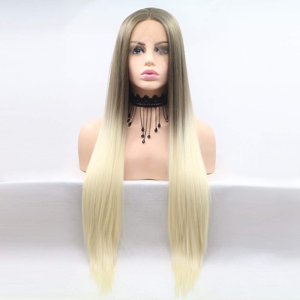 Ensembles de cheveux de perruque lisse pour femme cheveux longs raides