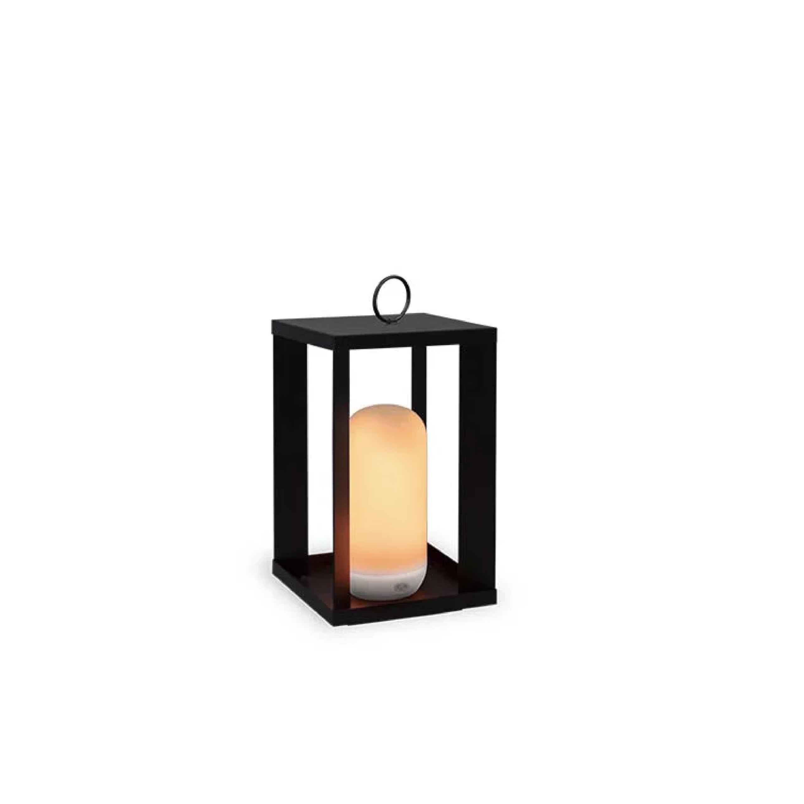 newgarden - Farol de Mesa Portátil y Metálico SIROCO Efecto Llama. Luz LED Cálida 200 Lúmenes Sin Cables IP54. Batería Recargable Hasta 20H de Uso. Incluye Mando a Distancia (Altura 30 cm)