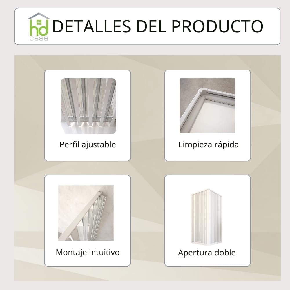 HDcasa Box Doccia Angolare a Soffietto in PVC Modello Paola, Doppia Anta Reversibile Riducibile, Apertura Laterale con Profili Bianchi, Cabina Doccia Salvaspazio Made in Italy, bianco 70x100 x185h cm