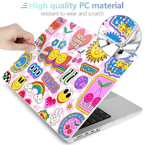 Image of MEEgoodo Case for M5 MacBook Pro 16 inch Case 2026 2024 2023 2021 with M5 M4 M3 M2 M1 Pro /Max Chip, Fit Model A3429 /A3428 /A3403 /A3186 /A2991 /A2780 /A2485, Pattern Stickers