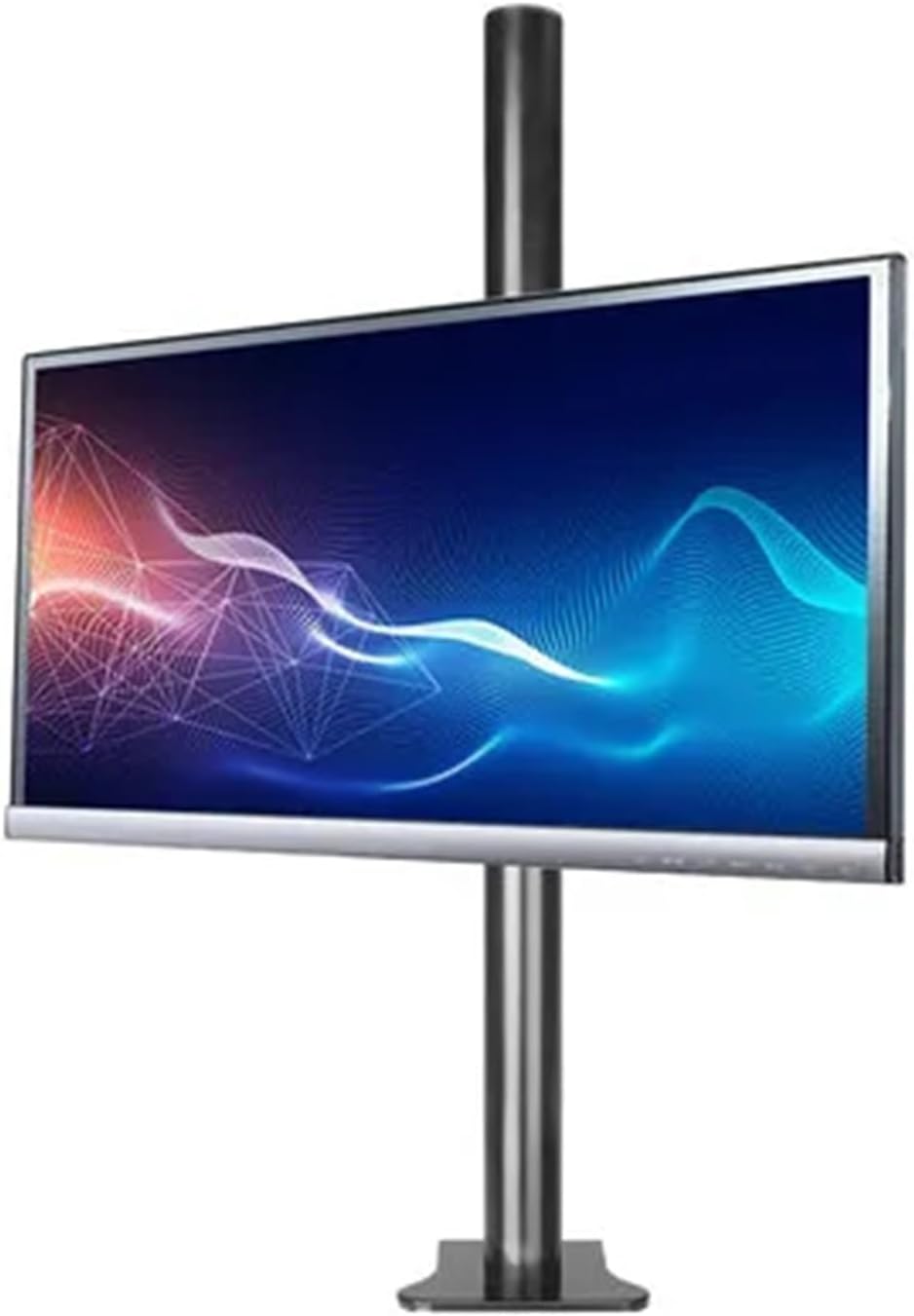 DL-T500-140 スチール製シングルLCDモニターデスクトップスタンドに対応 - ピボット回転、クランプベース、コンピューター