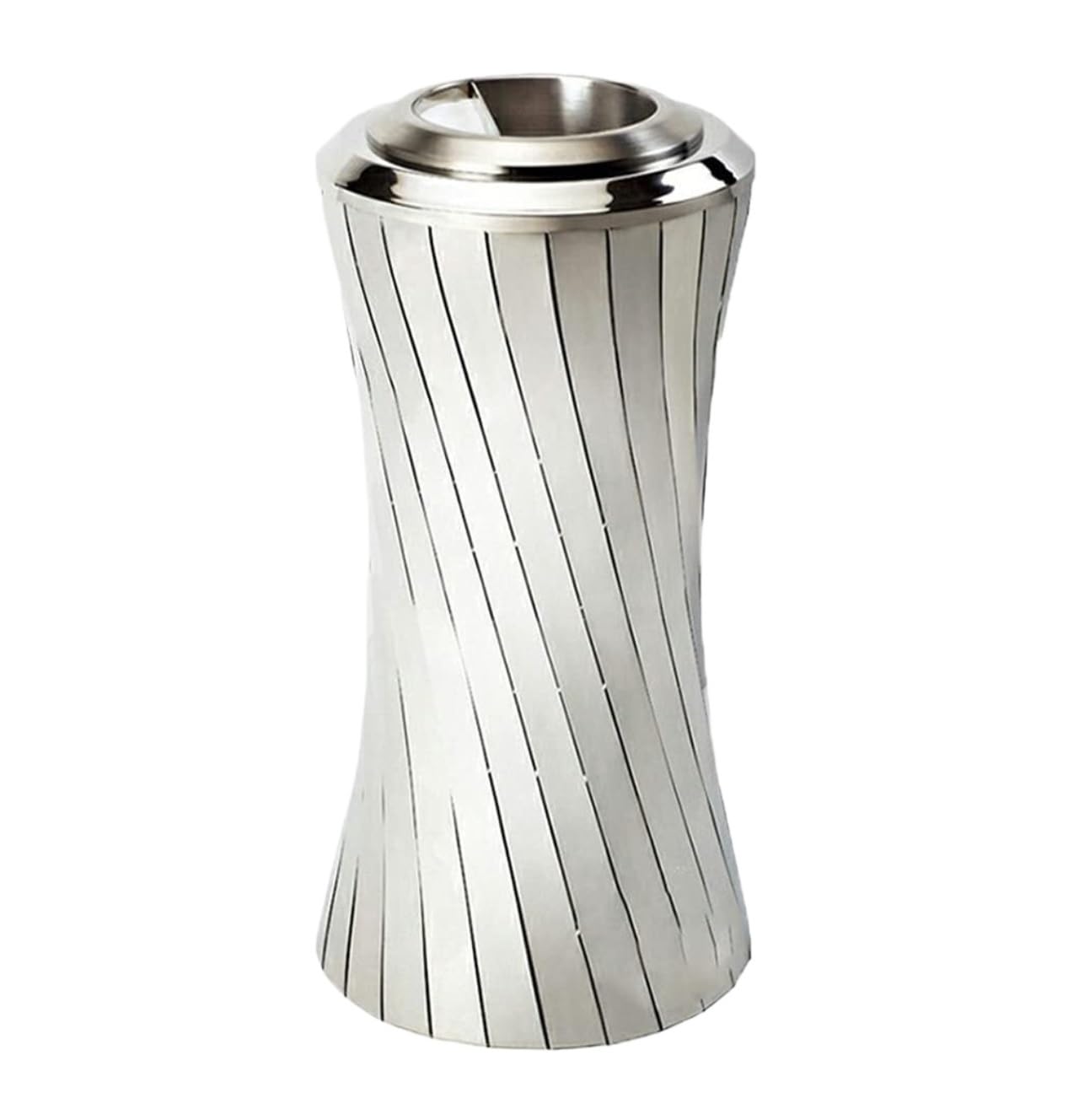 Kosz Śmieci 2 W 1, Kosz Na Śmieci Stojący Podłodze, Stal Nierdzewna, Metalowy, Komercyjny Popielniczka, Do Recyklingu Na Zewnątrz(Blue,Silver)