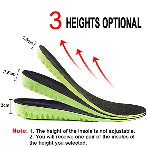 Ailaka 1 Pair Elastic Shock Absorbing Height Increasing Sports Shoe Insoles, Soft Breathable Honeycomb Orthotic Replacement Inserts For Men & Women #TOP4