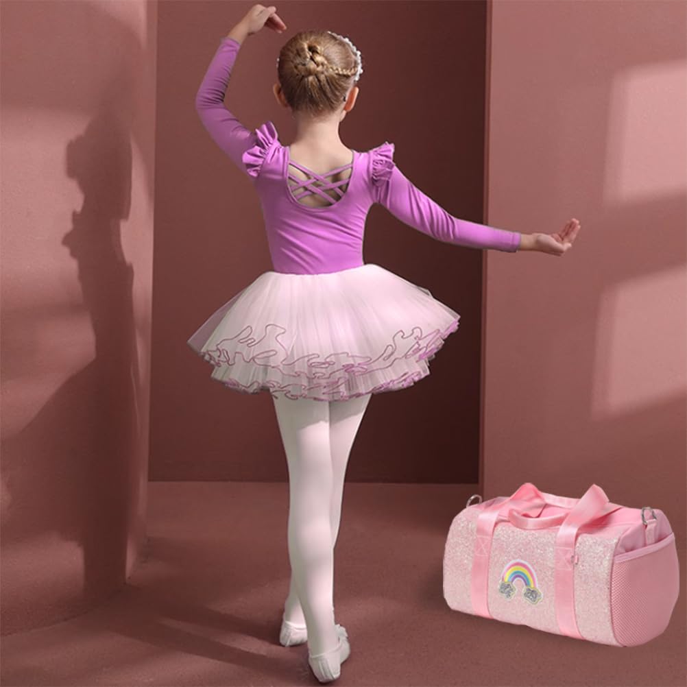 Glitter Girls Dance Bag for Kids Ballet Bag Small School Bag Shoulder Bag Kids Sports Duffel Gymnastics Bag Kids Travel Bag with Waterproof Pocket - Image 2