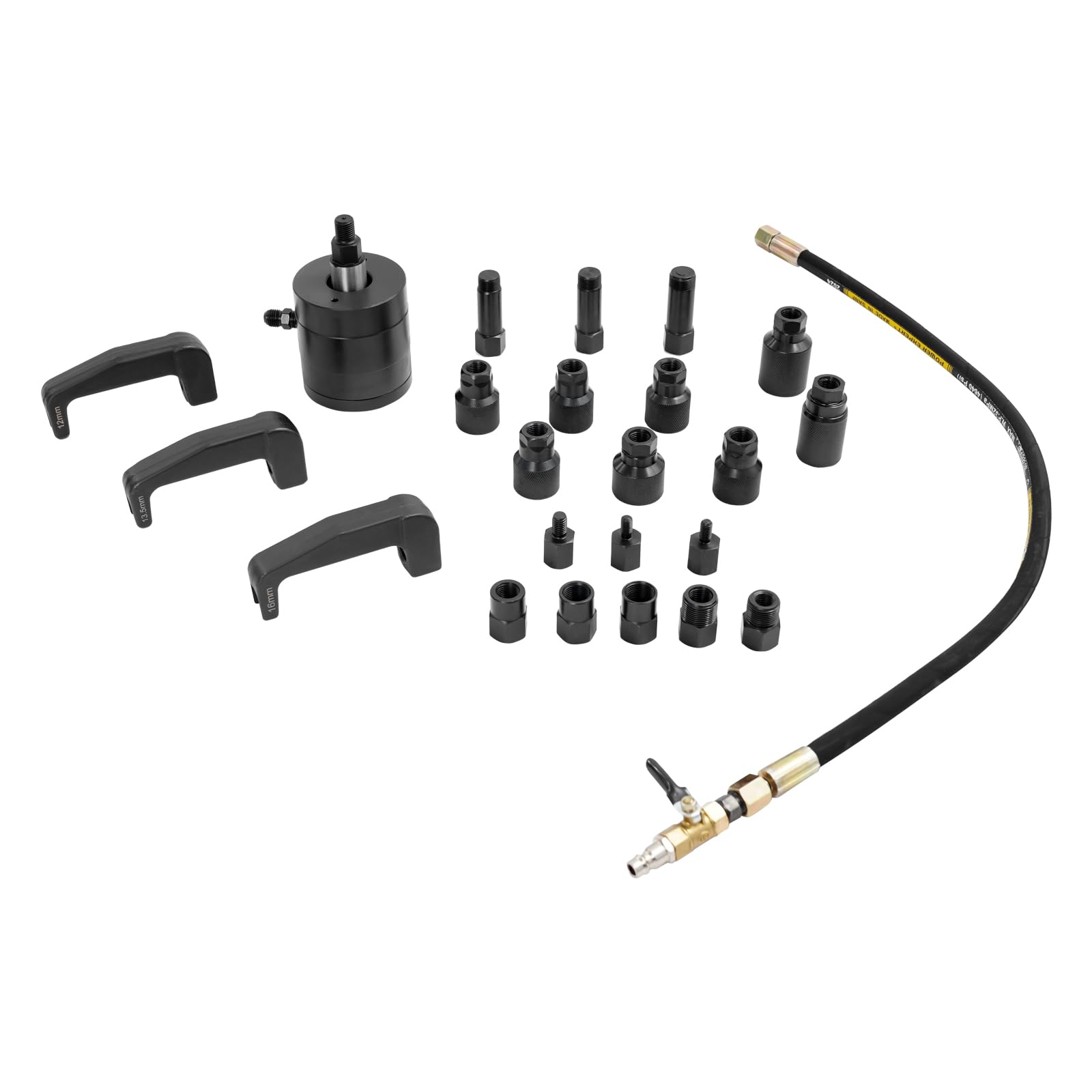 Estrattore iniettori diesel, 24 pezzi, blu, set pneumatico con martello pneumatico, per officina