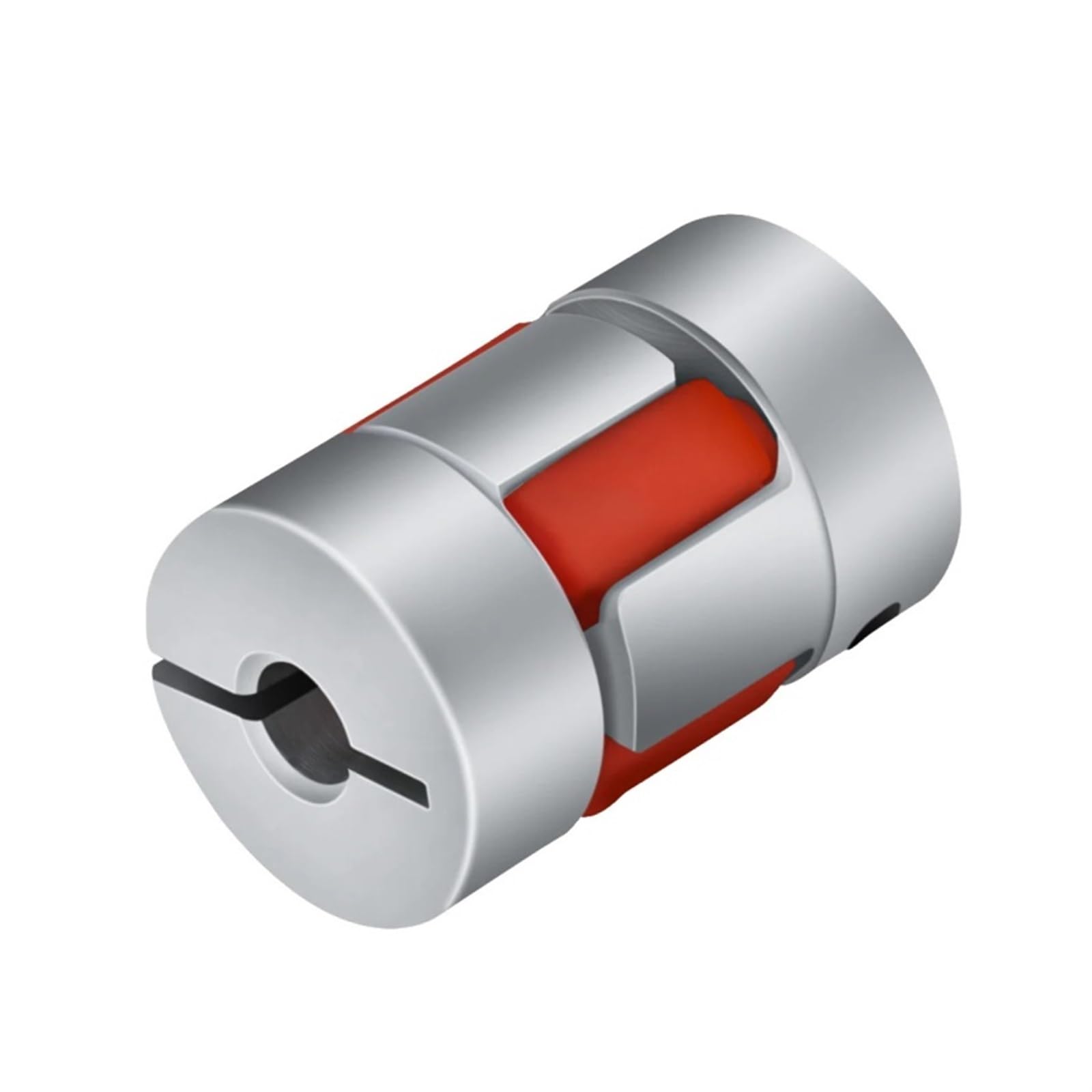 Wellenkupplung, starre Aluminium-Klemmkupplung, Zweibackenkupplung, flexible Aluminium-Wellenkupplung, Motorverbinder, Vollgummi(5x6.35)