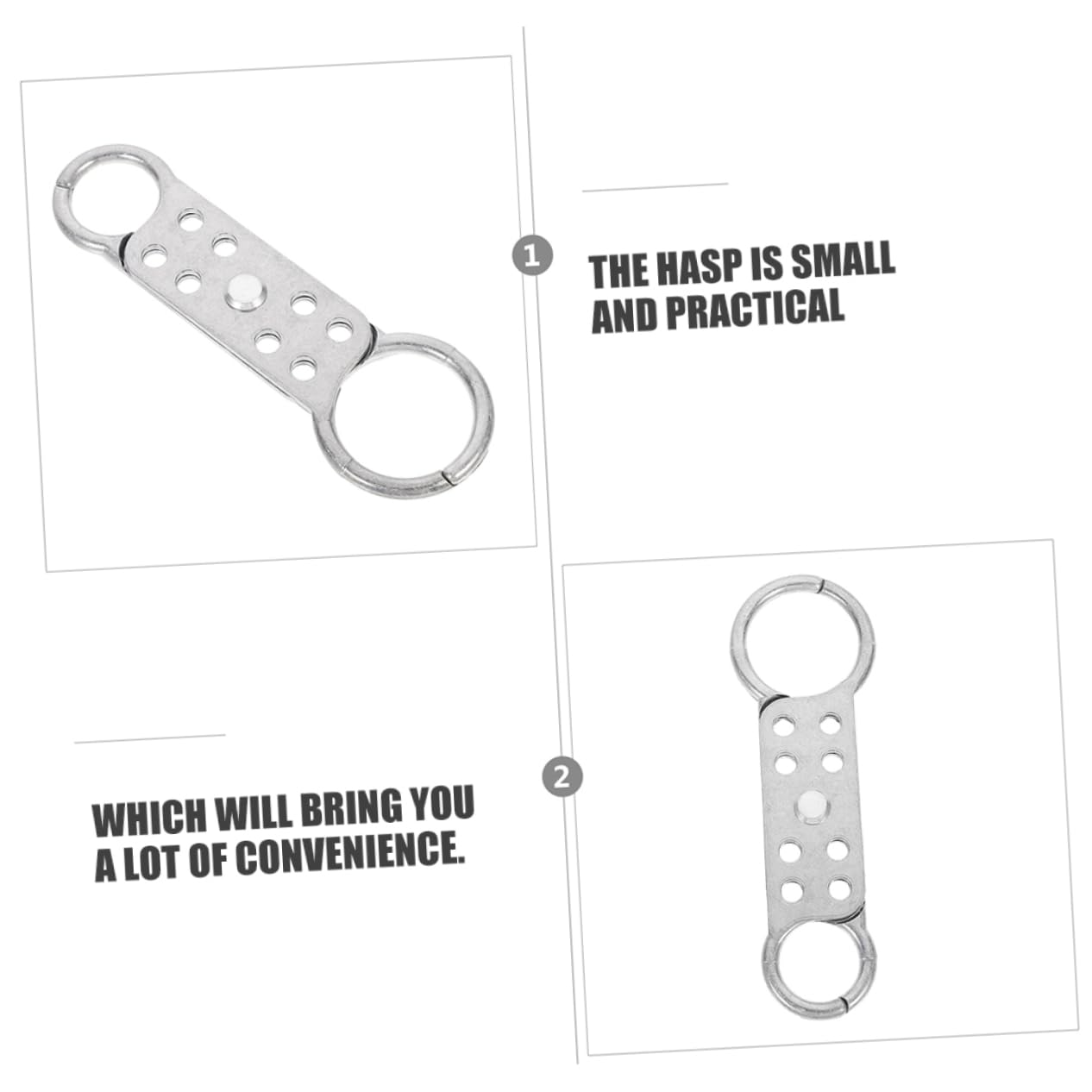 Gatuida 10stücke Doppelseitiger Aluminium-hasp Mit Löchern Sicherheits-hasp Für Mehrfachverriegelung Für Notfälle Und Einbruchschutz Langlebig Und Praktisch Pack