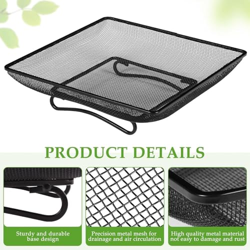 Comedero de suelo de malla de acero inoxidable para alimentar aves silvestres y cuervos 7