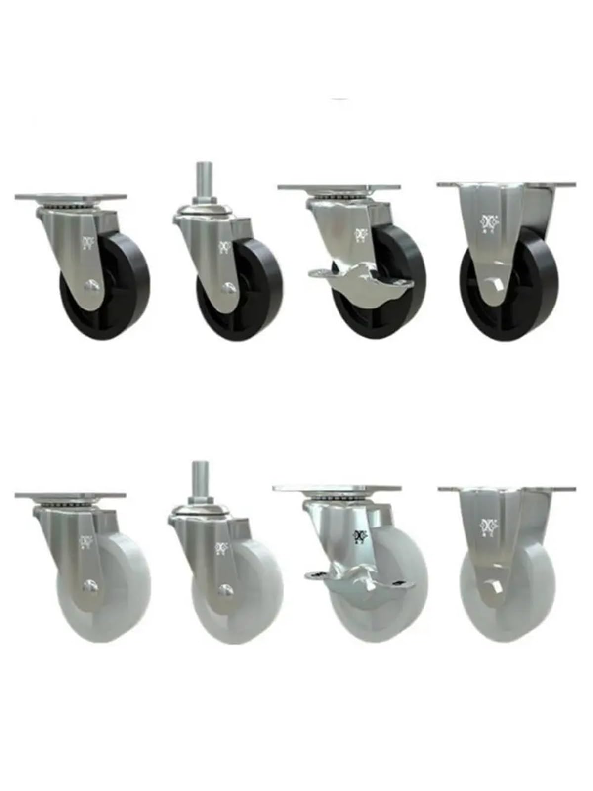 DFLPBHAV 4 Pcs/Lot Caster 2 Inch Black Universal Wheel Refrigerator Cabinet Display Small Push(Black-Universial)