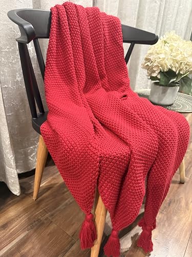 Image of Super Soft & Breathable Christmas Throw Blanket - Red | Classy Throw Suitable for Home Couch, Sofa, Bed Decor & Bedroom | Skin-Friendly & Lightweight All Season Throw