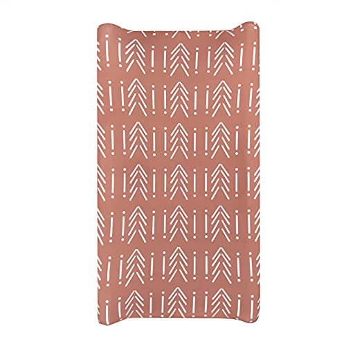 Image of Diaper Changing Pad Cover, Rust Changing Table Cover, Rust Changing Pad Covers, Boho Rust Changing Pad Cover, Changing Table Sheets, Crib Bedding Covers for Baby Boy Girl